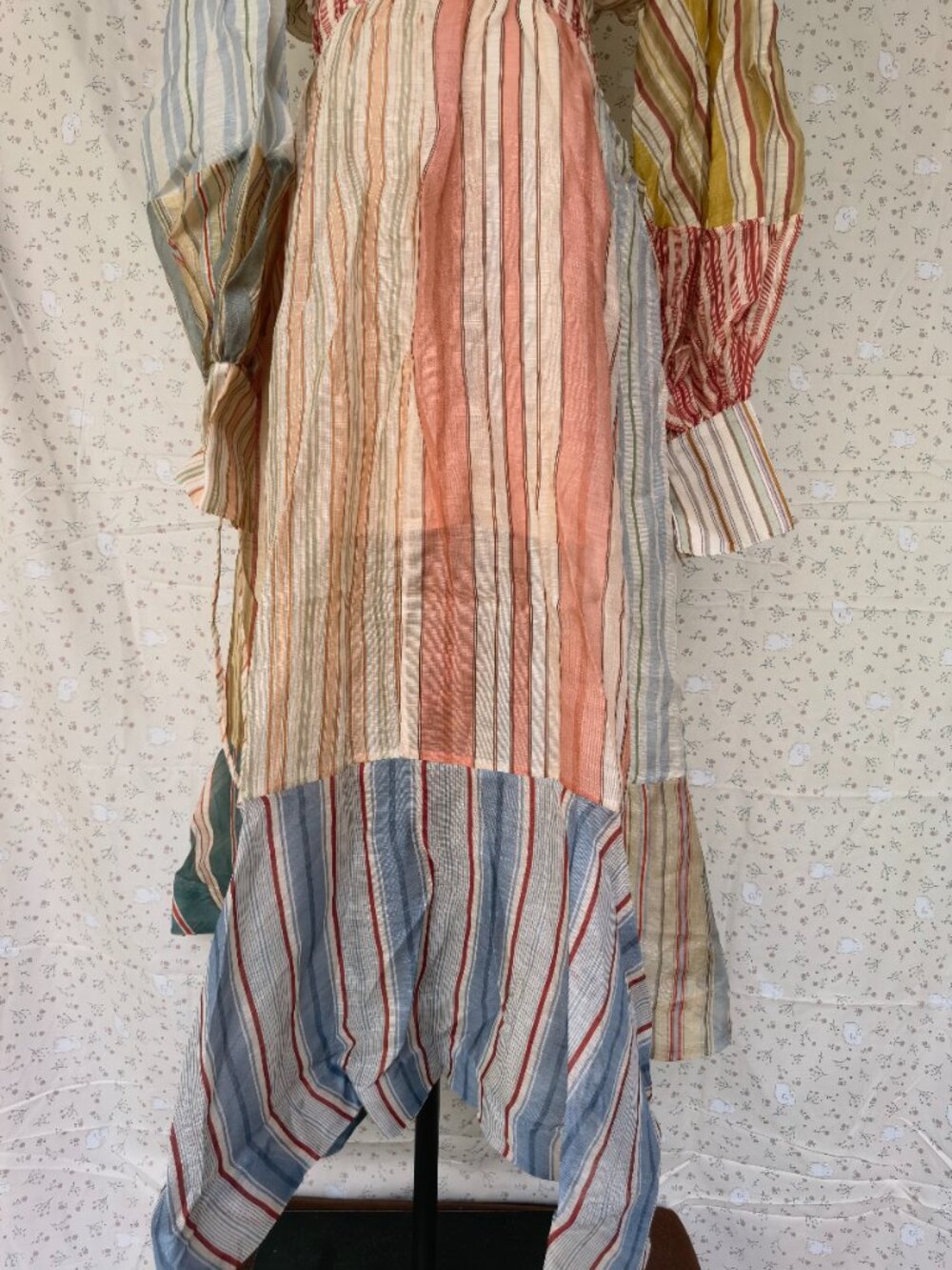 ZIMMERMANN Rebellion patchwork striped linen and silk-blend voile midi wrap dres - Picture 10 of 14